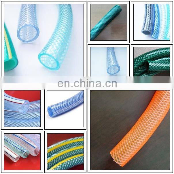 3/8" Flexible Clear PVC Fiber Braided Reinforced Plastic Hose