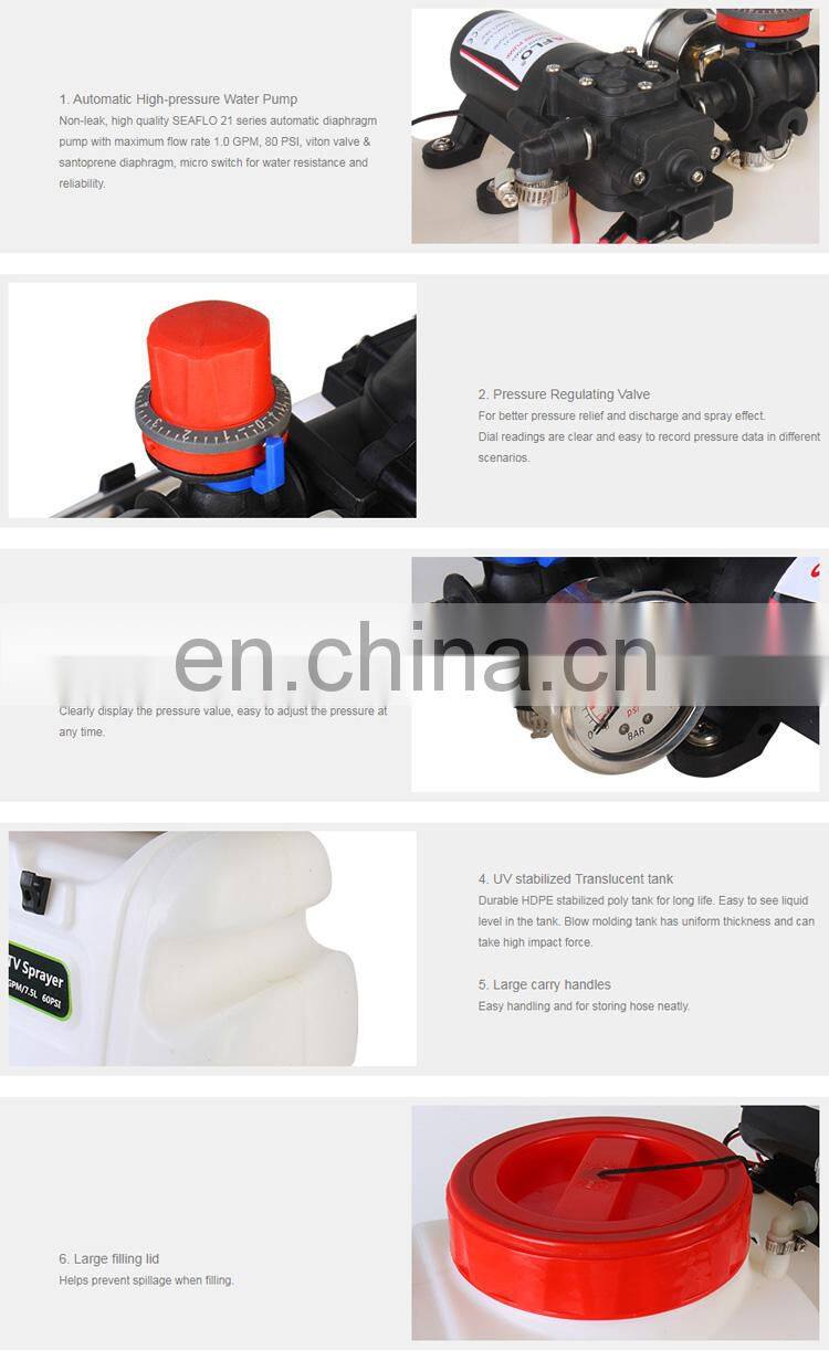 SEAFLO 3.1LPM Pump 80PSI ATV Boom Spot Sprayer 12V 100L Capacity