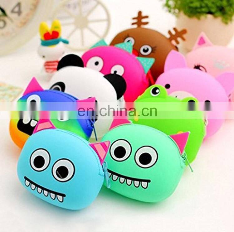 Kawaii Cartoon Shape Coin Wallet Cheap Promotion Clutch Emoji Silicone Coin Purse