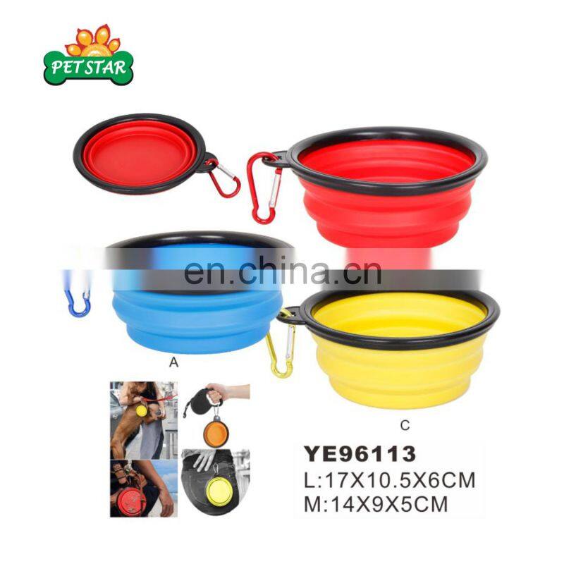 Newest Design Top Quality Yellow Bowl Pet, Silicone Dog Bowl