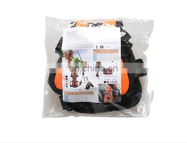 OEM Product Breathable Mesh Safety Car Seat Strap Reflective Dog Harness