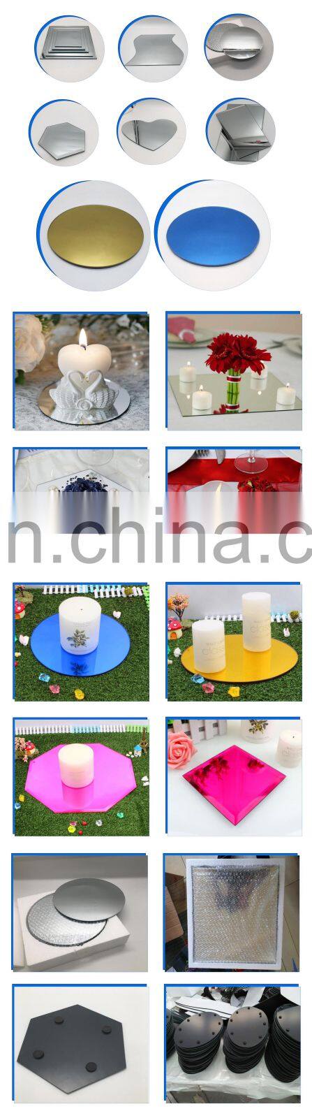 Craft glass mirrors wedding centerpieces with free sample