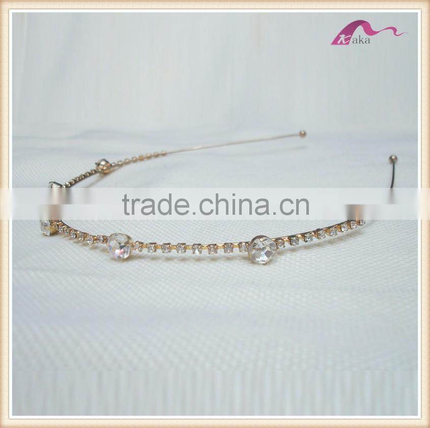 Latest fashion hair accessories with charm plastic pearl head band for women