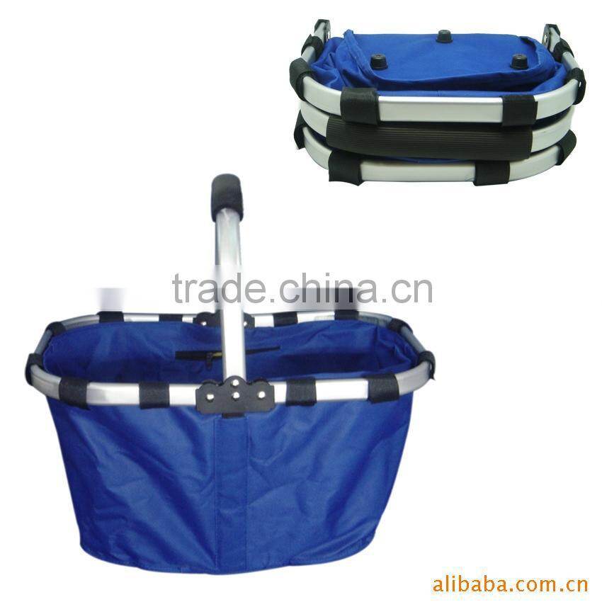 foldable shopping basket with aluminum handle