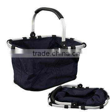 foldable shopping basket with aluminum handle