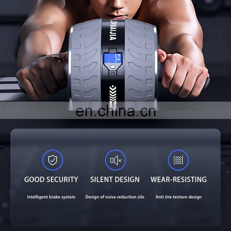 Wheel Roller - with Knee Pad Mat, Automatic Rebound and Multiple Angles Core Workouts Abdominal Roller Wheel