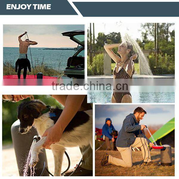 (74674) new design hot sales patent portable solar outdoor camping pressure shower