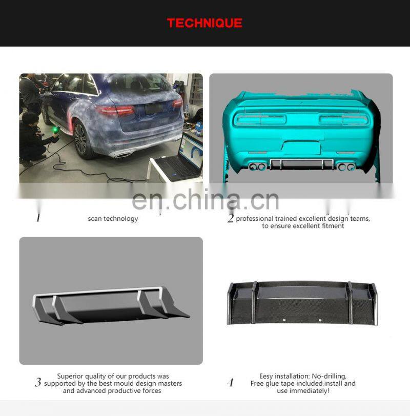 Rear Diffuser in Carbon Fiber For Dodge Challenger 2015-2018