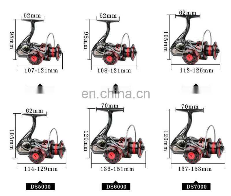 New Design DS 2000-7000 All-Metal Knob One-Way No Gap Rock Fishing Sea Fishing Spinning Reel