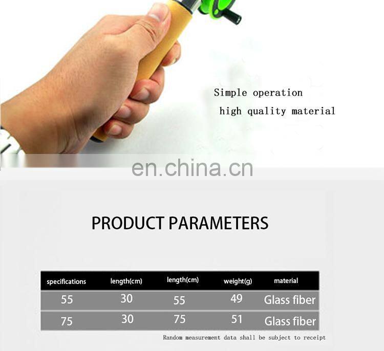 55cm 65cm 75cm glass lure fishing stick Cheap Fishing Stuff Raft Kids Ice fishing Shrimp rod for Winter outdoors