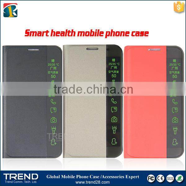 china supplier smart flip leather case cover for Samsung S6 edge