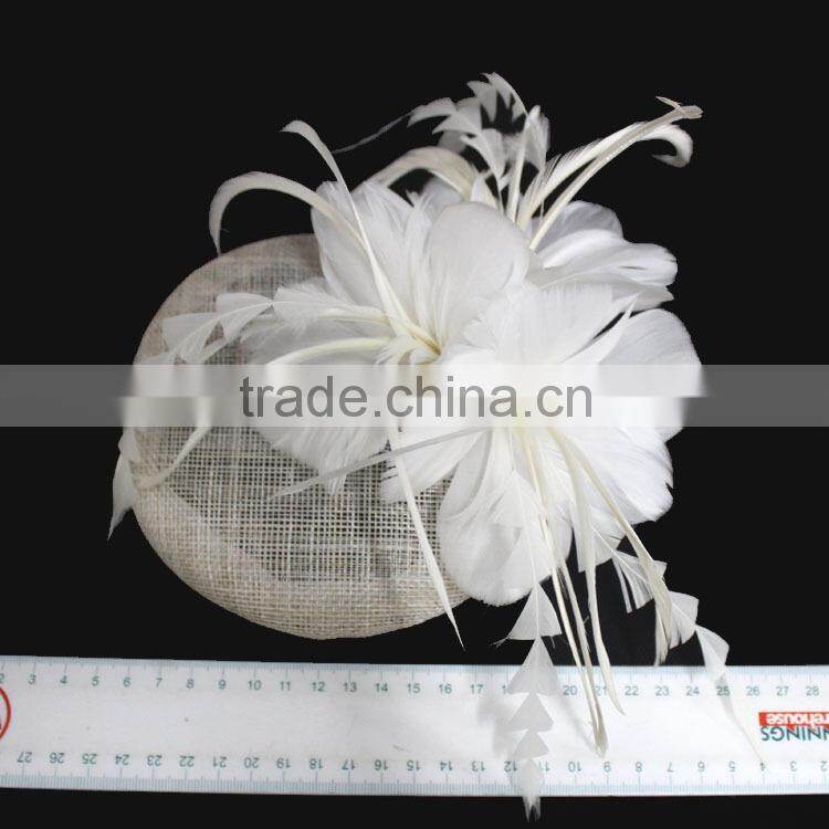 Yiwu Manufacturer Sinamay Base Fascinator Hat Hair Clips Hairpins