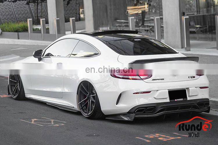 Runde PSM Style Body Parts Carbon Fiber Material Rear Lip Diffuser For Mercedes-Benz W205 C63S coupe rear lip diffuser