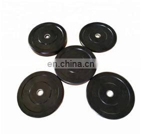 Rubber barbell counterweight deadlift stainless steel middle ring black training British standard pound weightlifting plate