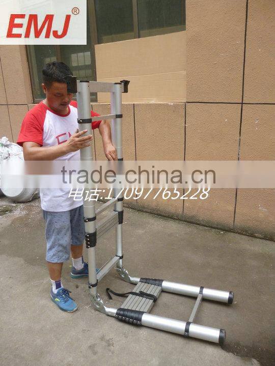 China factory EN131 2.5+2.5 meters aluminum telescopic Ladder