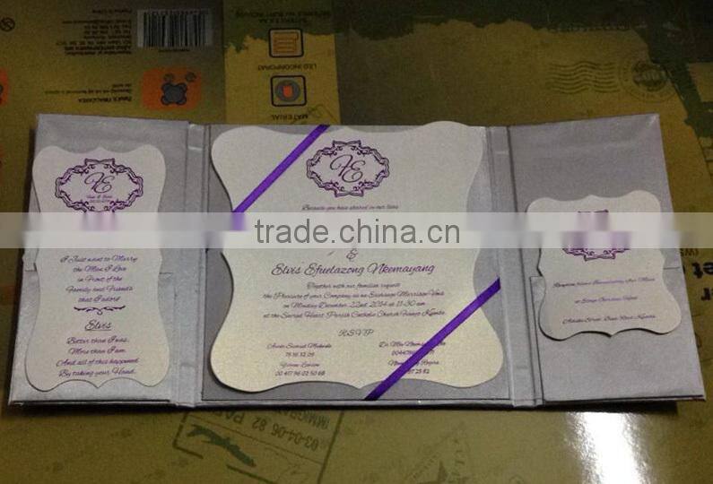 Guanghzhou Wholesale Wedding Invitations Silk Boxes with Buckle