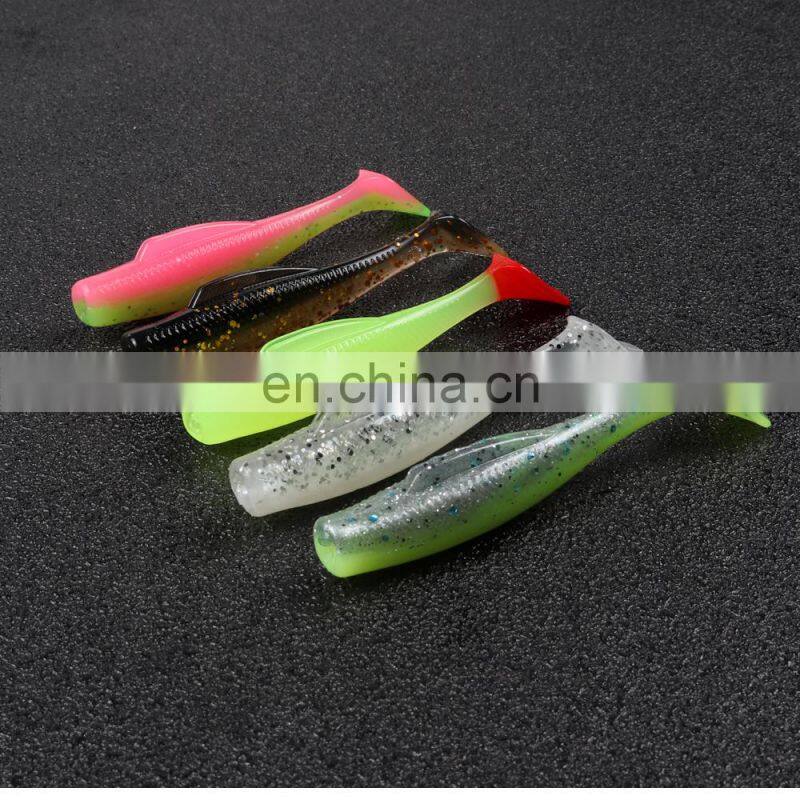JOHNCOO 6pcs/lot Soft Grubs 6cm 2.3g T Tail Lure Soft Lure Swim Bait Fishing Lures