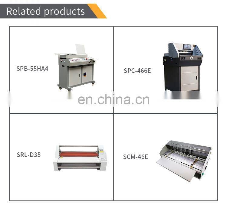 SPB-55HA4 Low Price 280 Books/Hour A4 Manual Glue Exercise Book Binding Machine