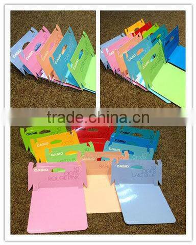 12 Casio computer color cards/Colorful personalized paper cards with hand hole
