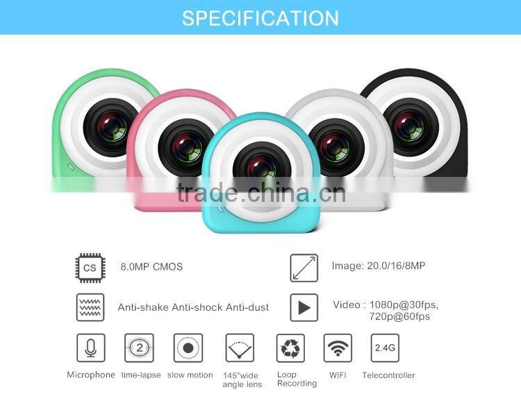 New Waterproof 720P HD 360 Sports Video Action Camera with Wifi