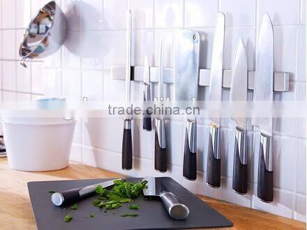 Factory Full Stainless Steel Magnetic strong power magnetic knife holder with bar for kitchen