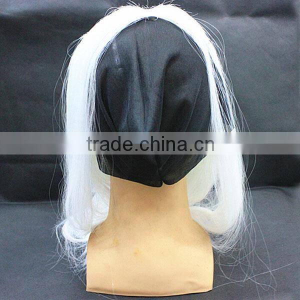 Best selling green halloween latex mask Luminous long hair latex ghost mask sale scary mask latex