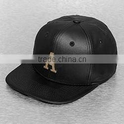 Customize 3D embroidery australian leather brim snapback hats