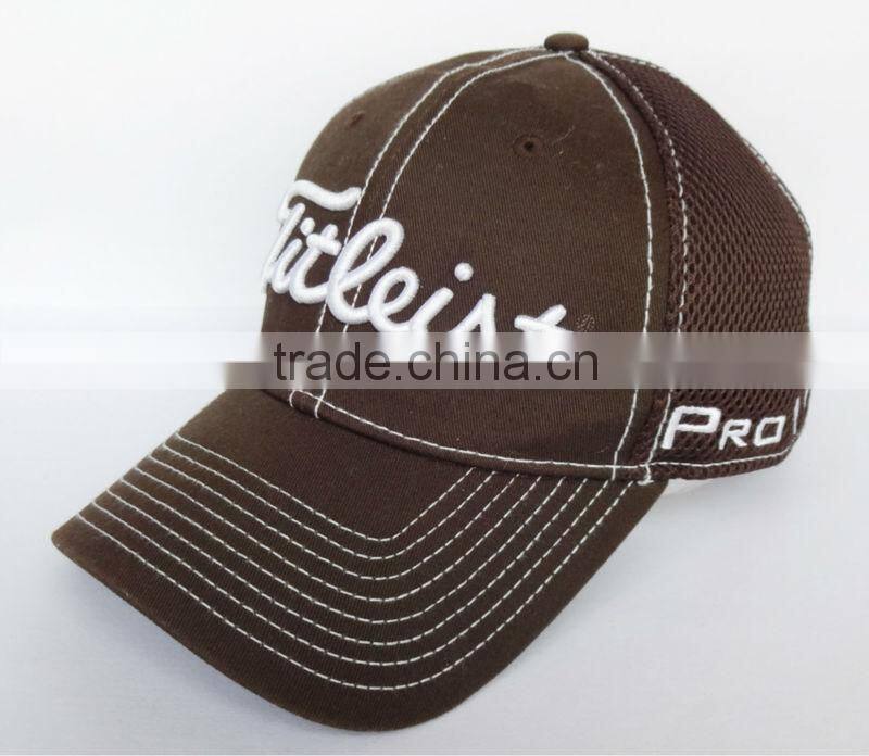 flat embroidery baseball cap custom OEM