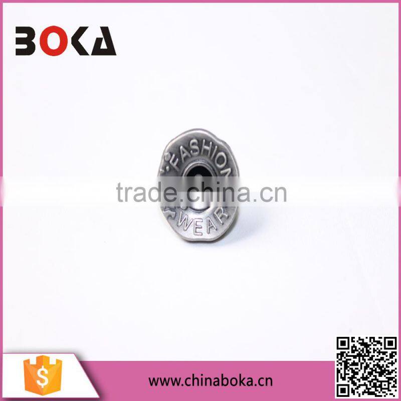 2015 high end upscale women's coat metal alloy button in yiwu factory