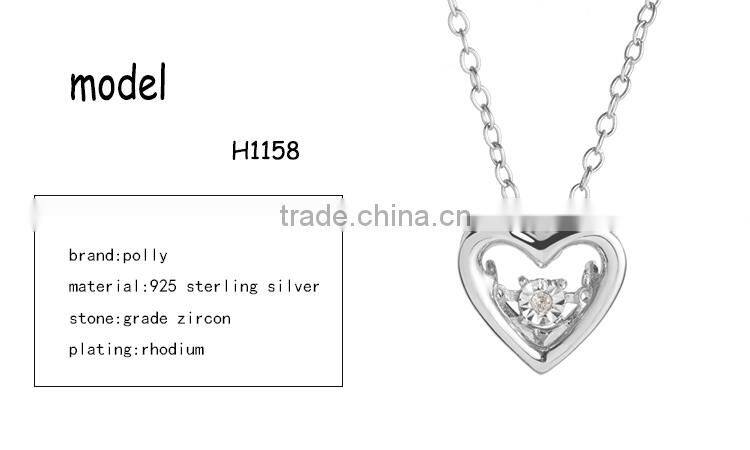 Wholesale jewelry accessory heart shape pendant for lady dog paw pendant