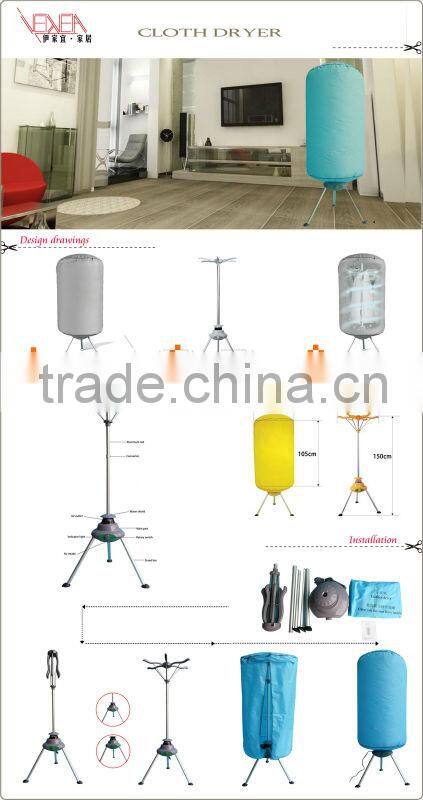 Electric Clothes Dryer Multi Function Electric Round Portable Mini Warm Air Cloth Dryer