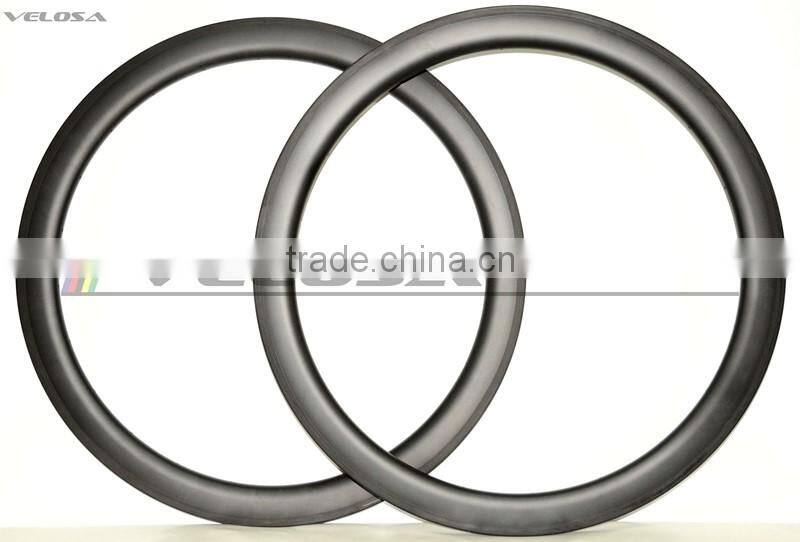 Velosa 700C carbon rims clincher 50mm depth offset rims,asymmetric carbon rims