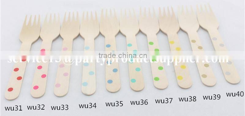 Party Supplies Wooden Fork and Spoon