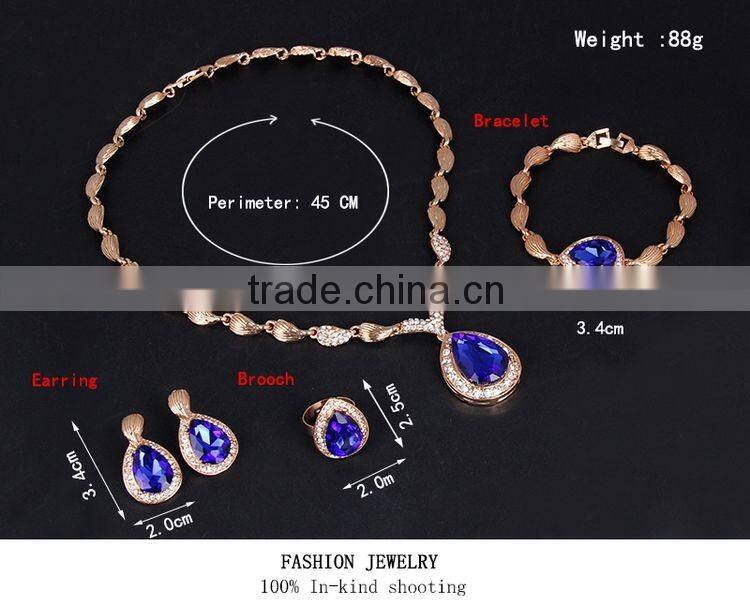 Hot Design Gold Jewelry Costume Jewelry Set Algeria Fashion Jewelry Set