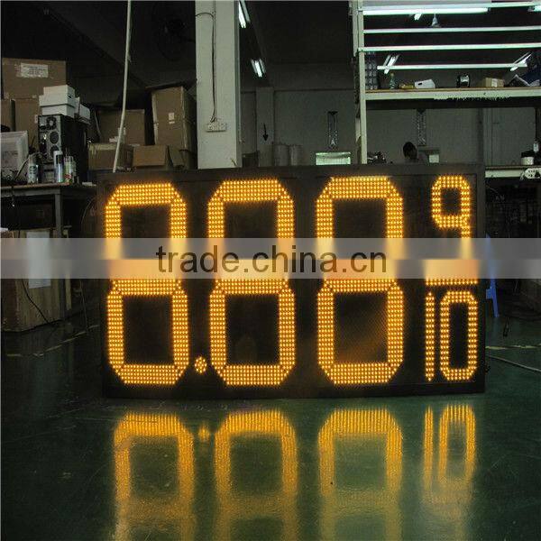Large size!! 24inch 7 segment led gasoline digital display with IP65cabinet