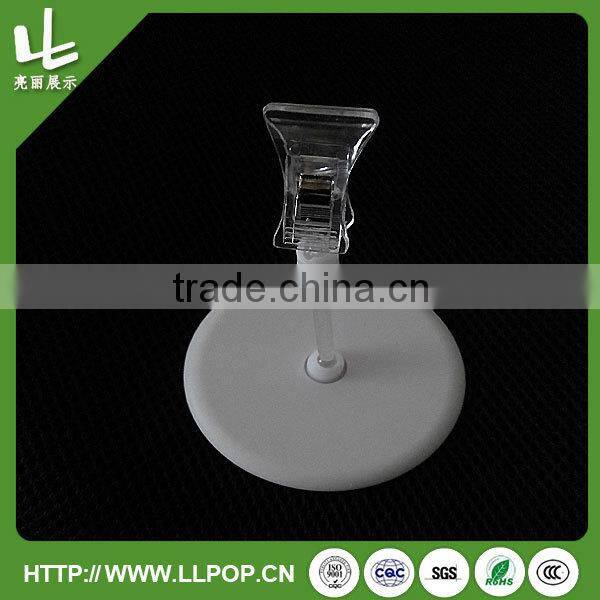 Round base transparent memo clip