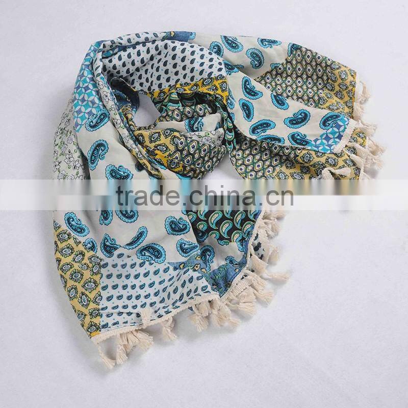 Promotional cheap wool viscose viscose stole scarves ,scarf for women
