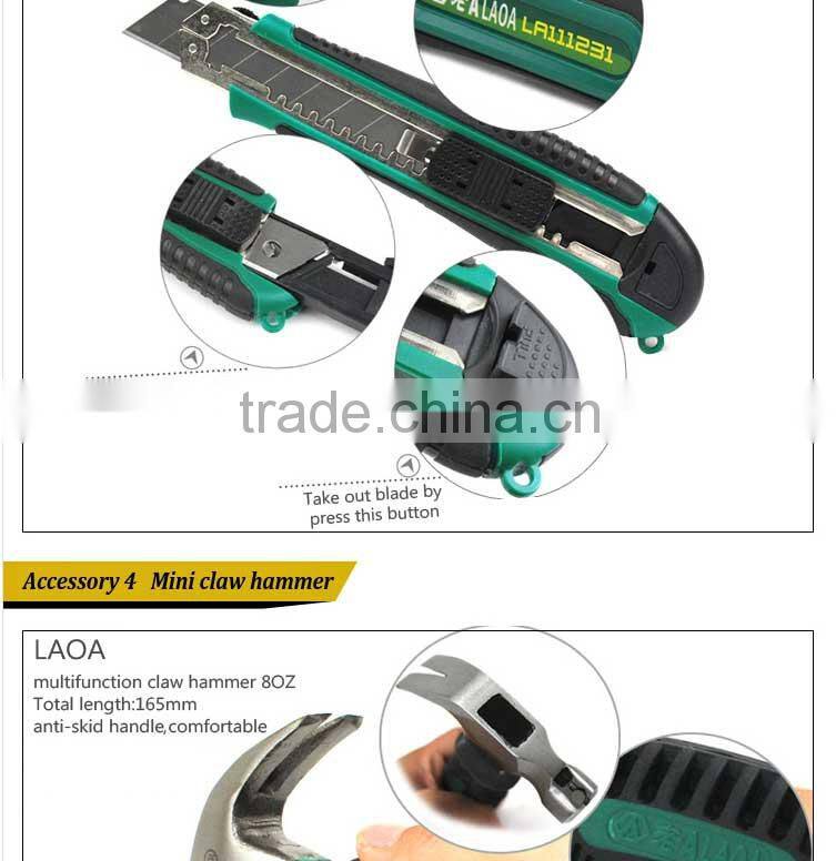 35pcs home use 12V li-ion battery charged electric drill set electrician repair tool bag domestic use tool set