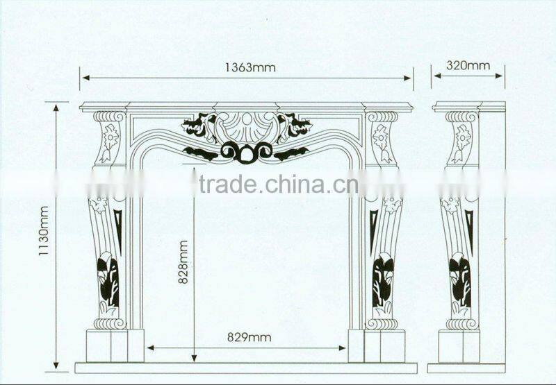 marble stone fireplace frame