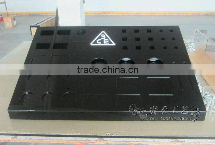 High-end makeup products display stand,customized acrylic cosmetic display shelf