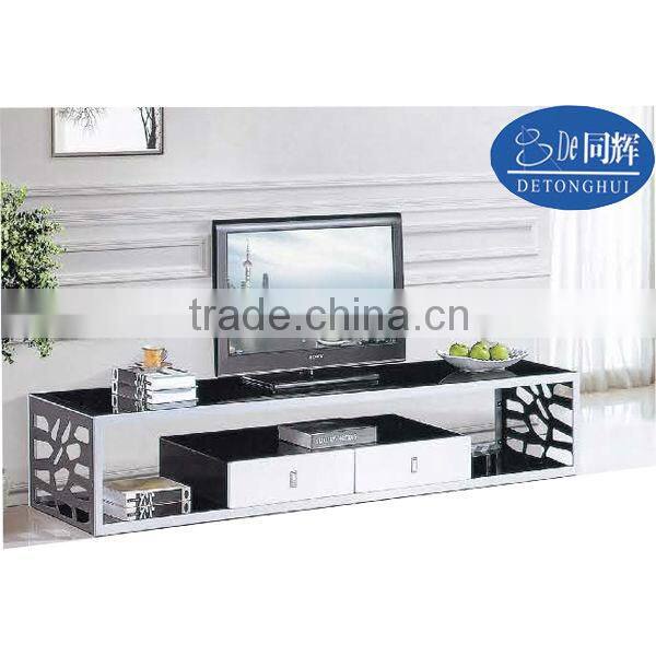 fancy design high black gloss glass top TV stand TV-818#