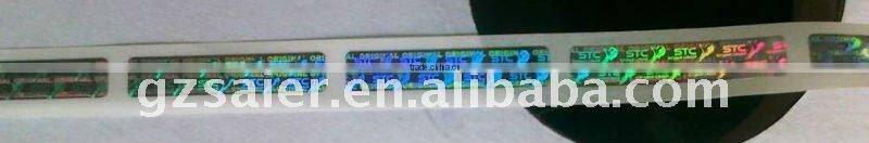 hologram scratch card label / holographic label