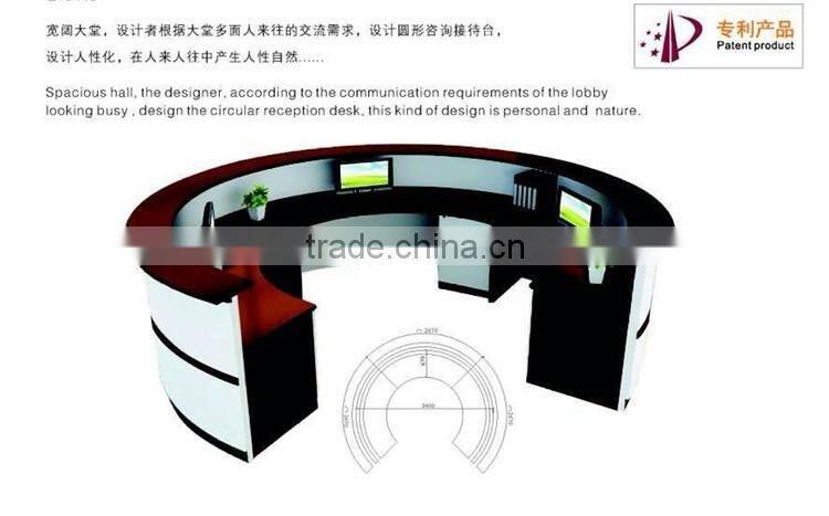 Long and big modern salon reception desk