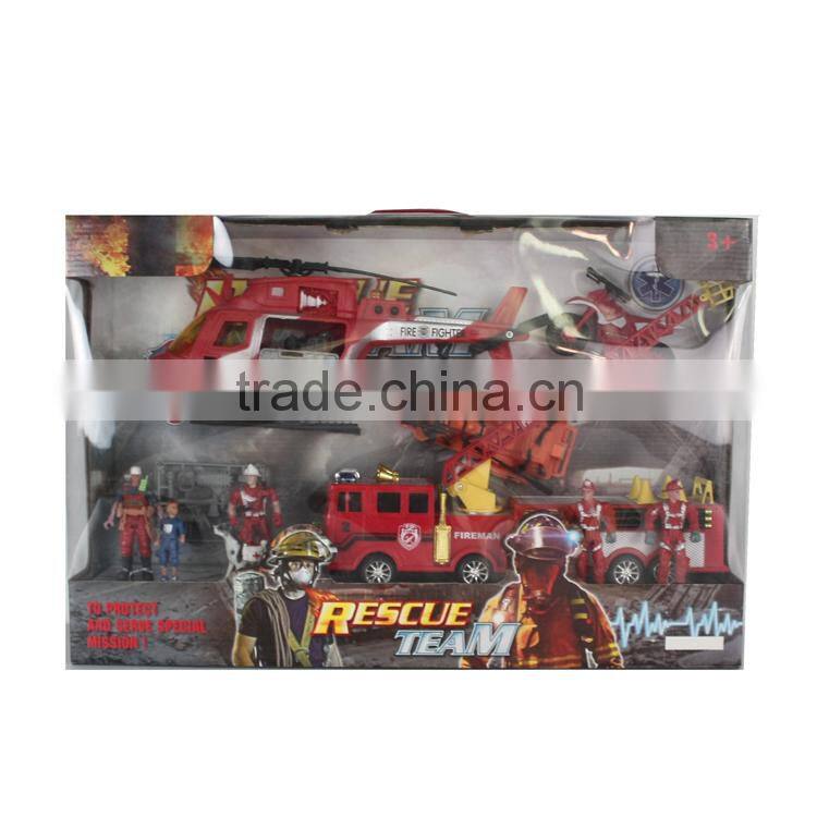 Wholesale plastic funny fireman toy set for kids