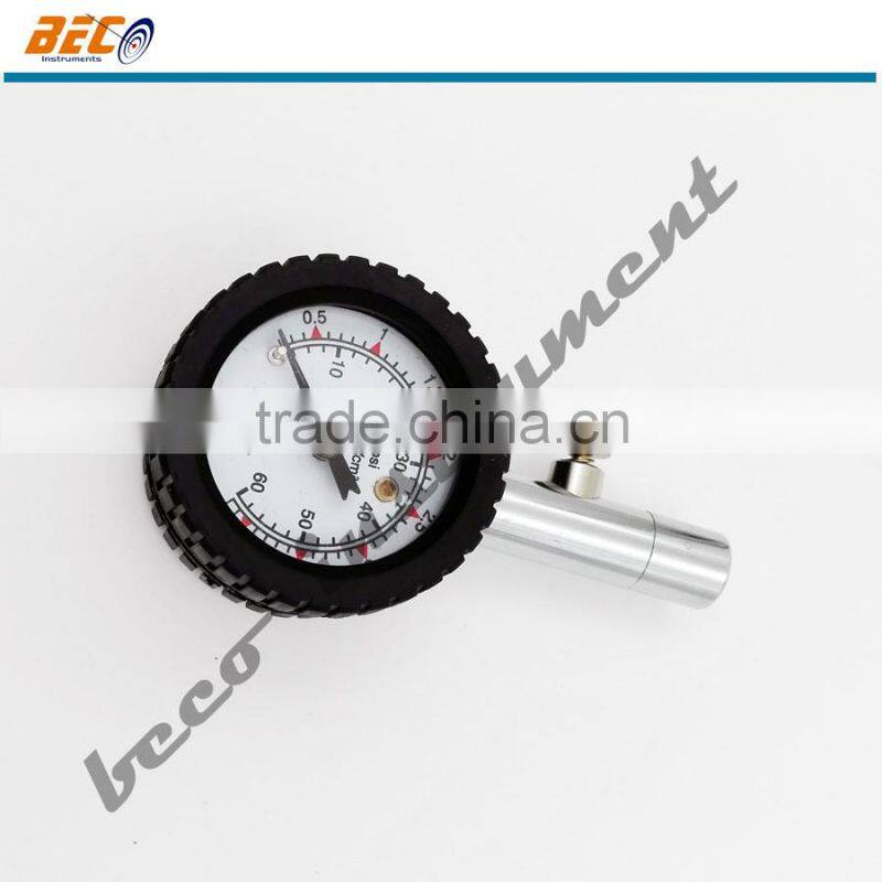 Tiny dial tire pressure gauge for cars
