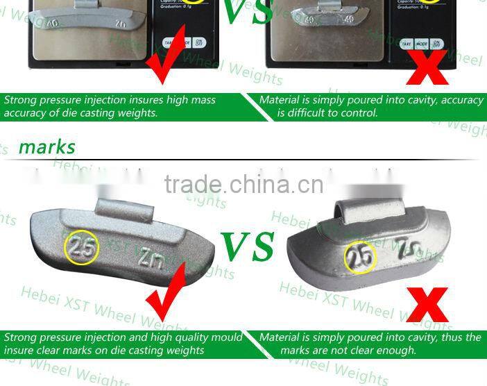 zinc steel rim wheel weights