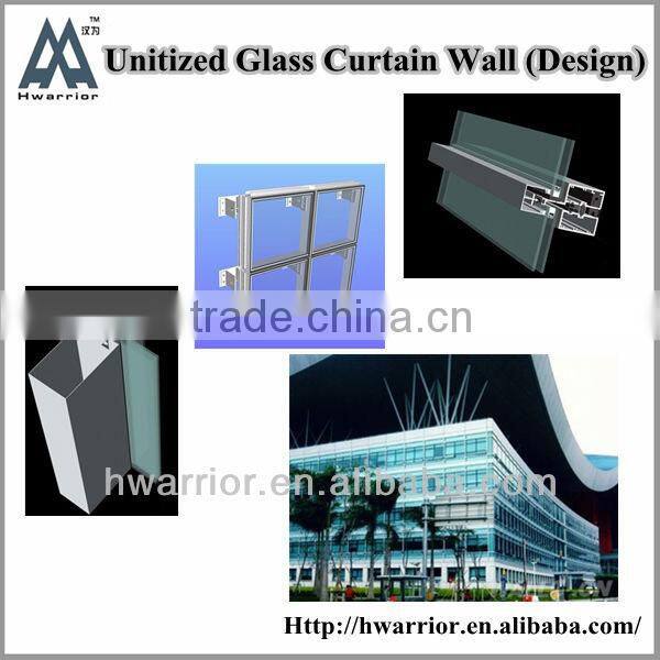 Modern design unitized curtain wall