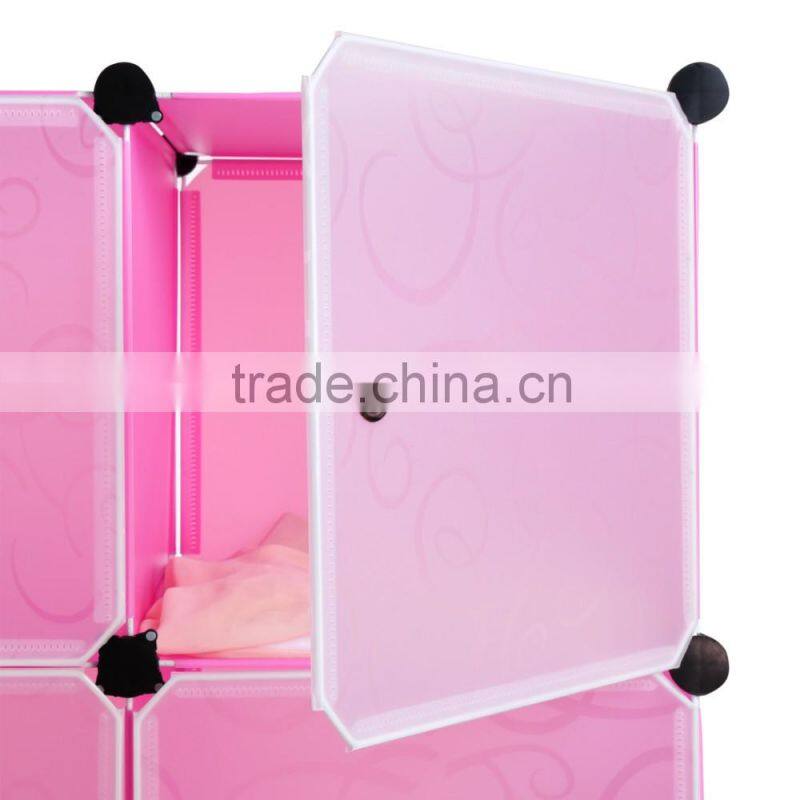 Hot Fashion DIY 12 Cube Cupboard Cabinet Armoires Wardrobe Organizer Storage Toy Book Shelf Shelves OS003080