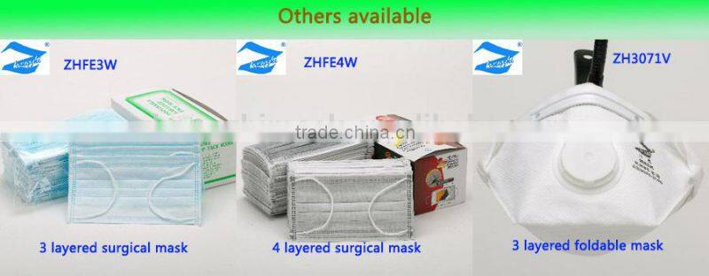 funny face disposable black surgical mask beard