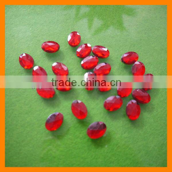 Ruby Oval Loose Rhinestone For Wedding Decoration